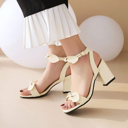 Women's  Butterfly Knot Block Heel Sandals