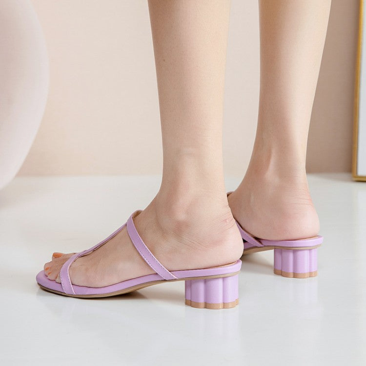 Women's Slides Chunky Heel Medium Sandals