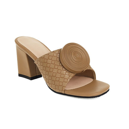 Women's Woven Block Heel Sandals