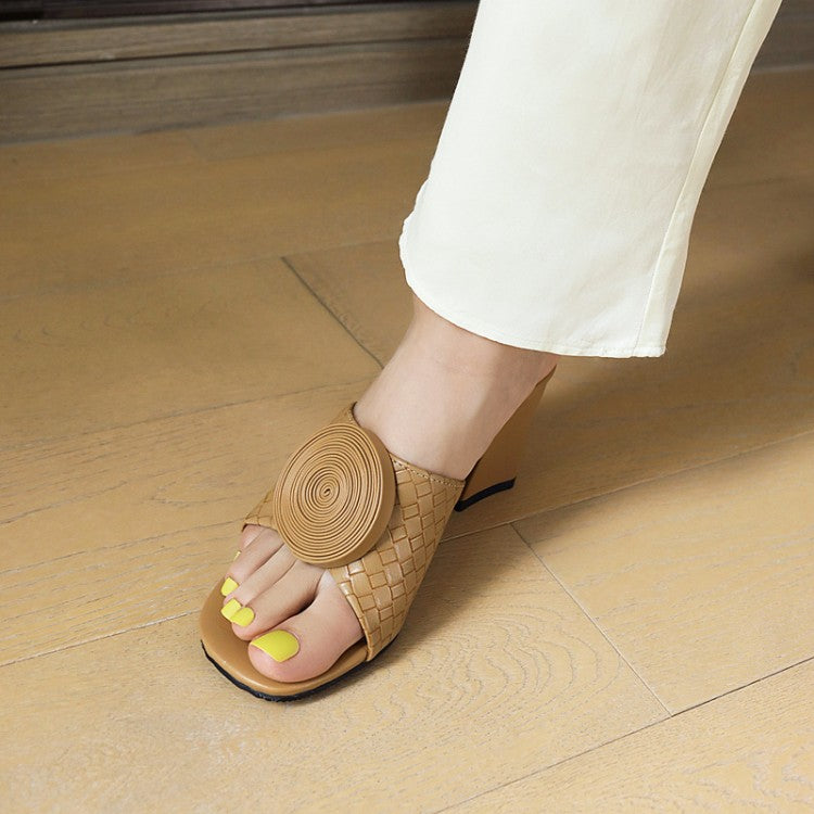 Women's Woven Block Heel Sandals