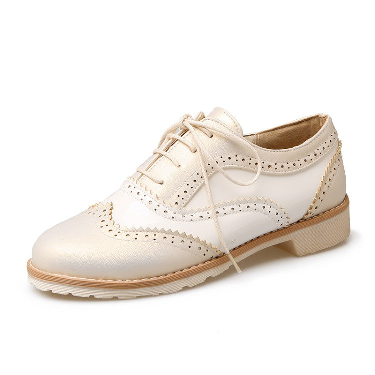 Women's Lace Up Flats Oxford Shoes