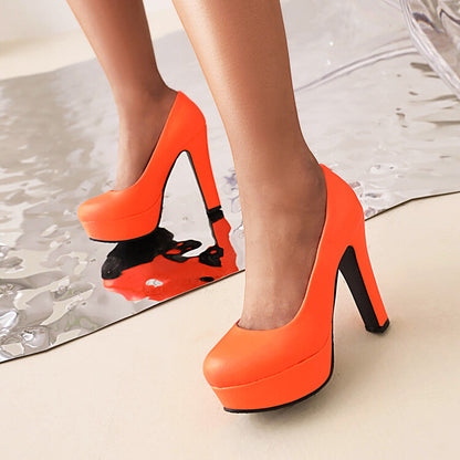 Andy Color Sparkling High Heel Platform Pumps