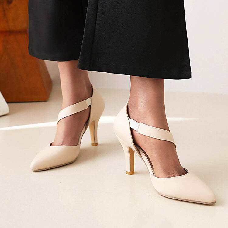 Women's Pointed Toe Stiletto High Heel Sandals