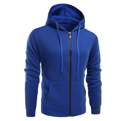 Kangaroo Pocket Full Zip Flocking Hoodie 8381