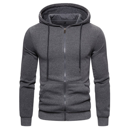 Kangaroo Pocket Full Zip Flocking Hoodie 8381