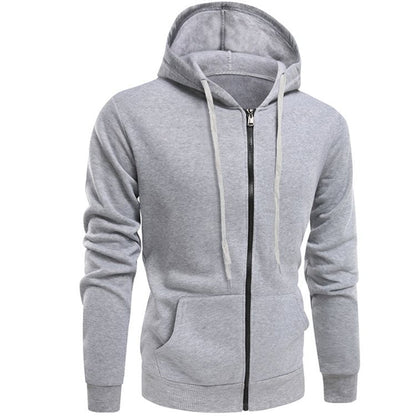 Kangaroo Pocket Full Zip Flocking Hoodie 8381