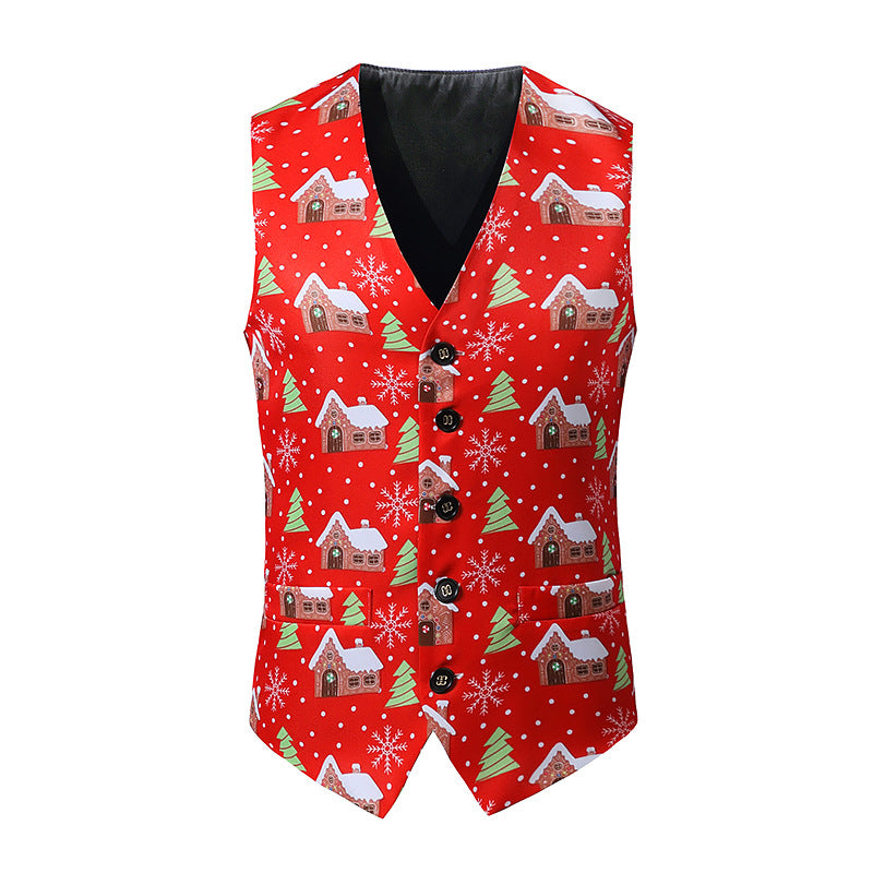 Men's 3D Christmas Printed Vest Waistcoat