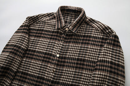 Men's Flannel Grid Style Coat Shirts