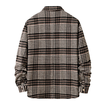 Men's Flannel Grid Style Coat Shirts