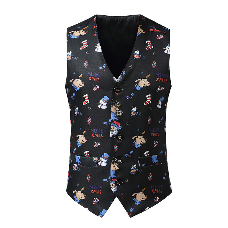 Men's 3D Christmas Printed Vest Waistcoat