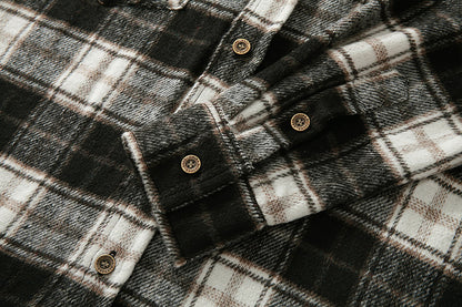 Men's Flannel Grid Style Coat Shirts