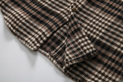 Men's Flannel Grid Style Coat Shirts