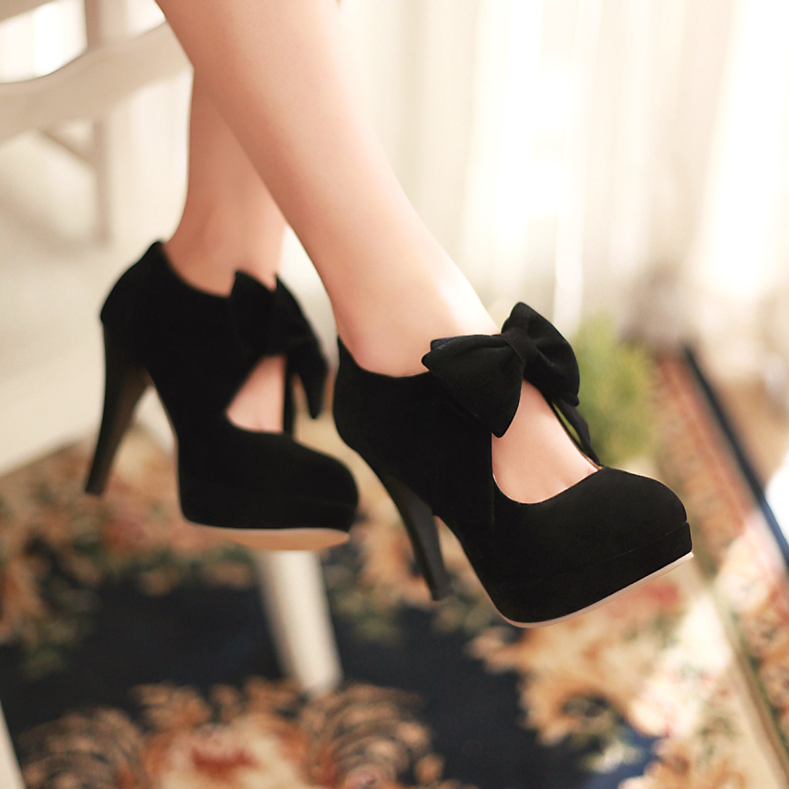 82 Cute Black High Heels Stock Photos, High-Res Pictures, and Images -  Getty Images