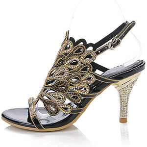 Summer Rhinestone High Heels Sandals for Women Shoes MF3823