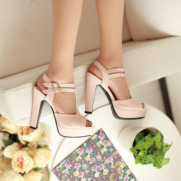 Summer Peep Toe Platform Sandals High Heels for Women Shoes MF5721 ...