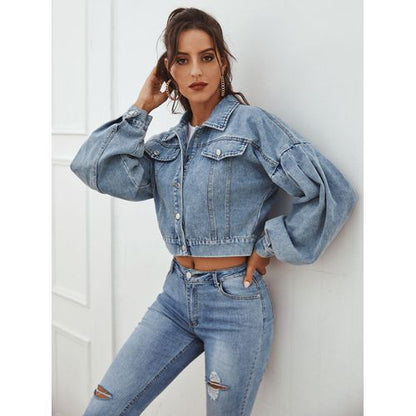 All-matched Elegant Casual Loose Denim Short Women Jackets