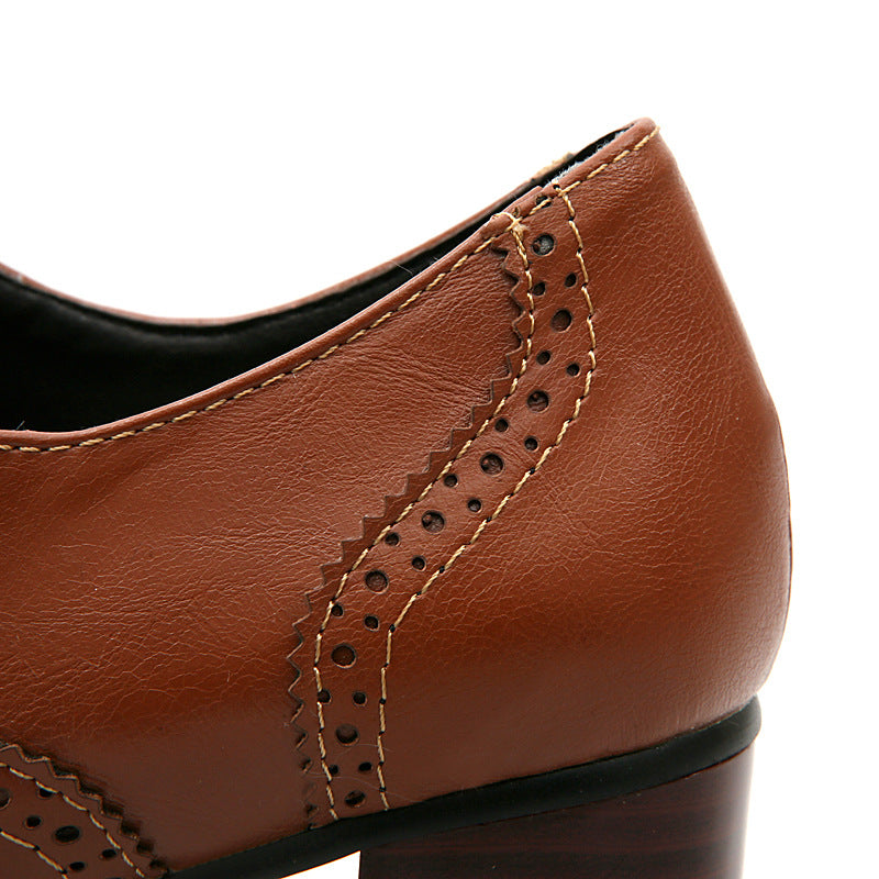 Ladies heeled oxford outlet shoes