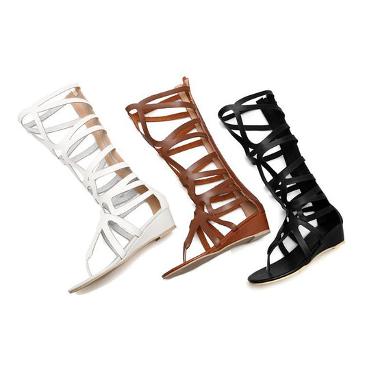 Women's Gladiator Sandals Wedge Heel Dress Shoes for Summer 2903