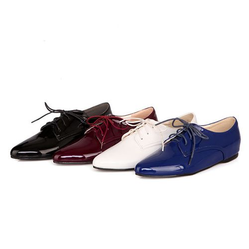 Women Patent Leather Flats Shoes