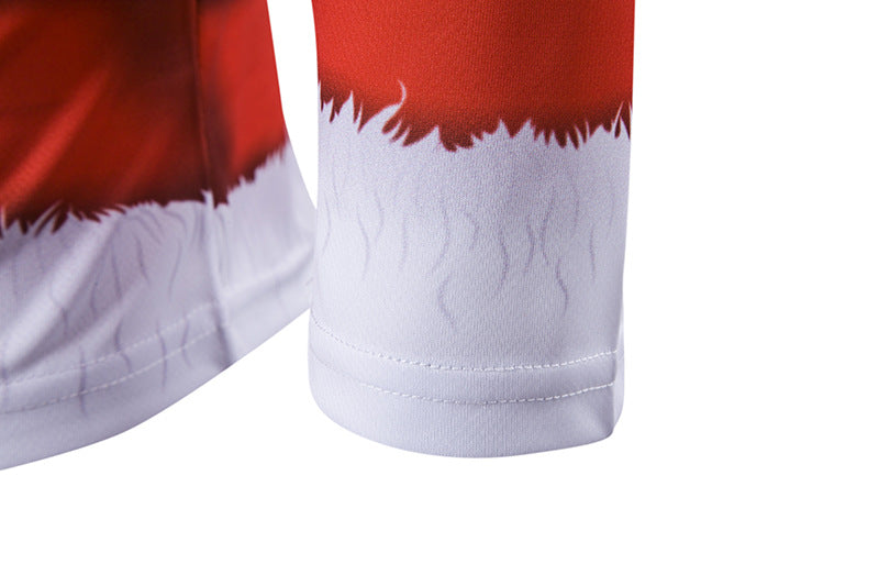 Men's Round Neck 3D Santa Claus Costume Printed Long Sleeve T-Shirt