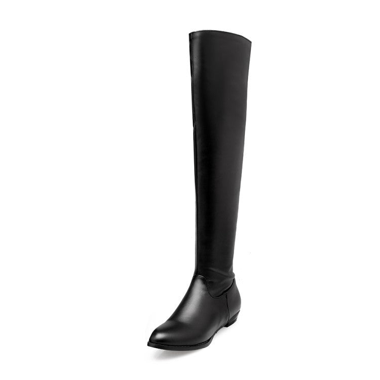 Pu Leather Over the Knee Boots for Women 7069