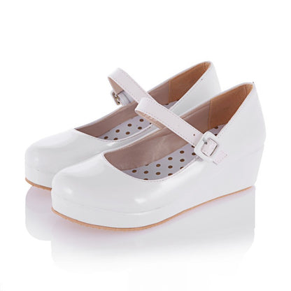 Ankle Straps Platform Wedges Heels Shoes for Women 7153