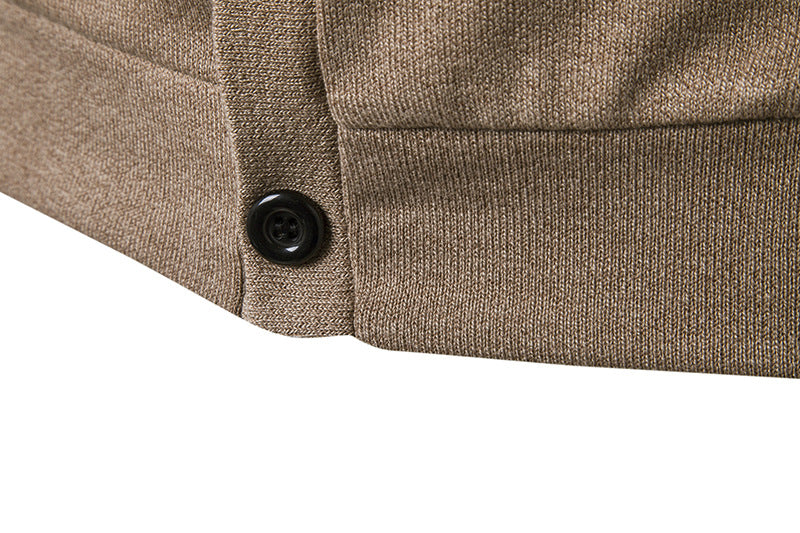 Men's Fashion Solid Color V-Neck Cardigan