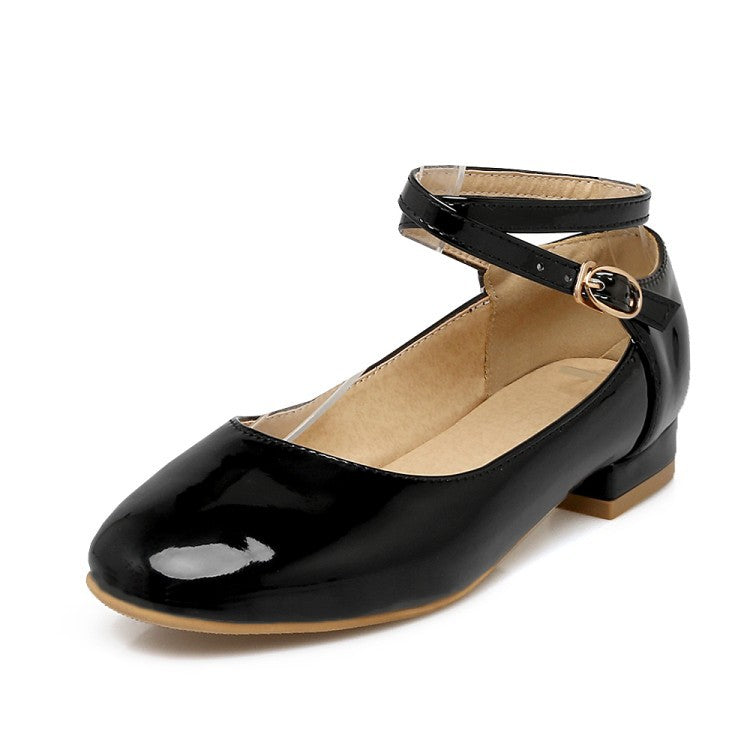 Patent Leather Straps Women Flat Shoes 2804 – meetfun