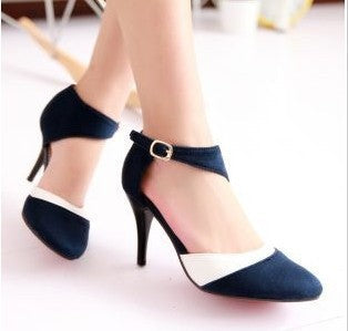 Pointed Toe Suede Sandals High Heels Women Shoes 4130