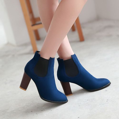 Pointed Toe Women's High Heeled Chelsea Boots