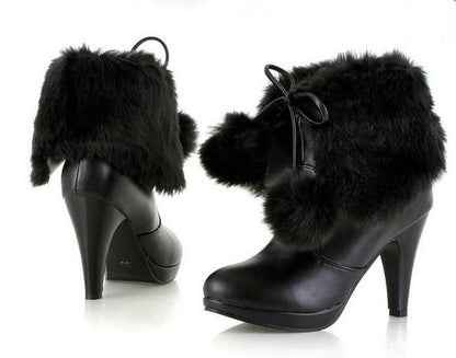 Ball Tassel Fur Short Snow Boots Plus Size Women Shoes 9318