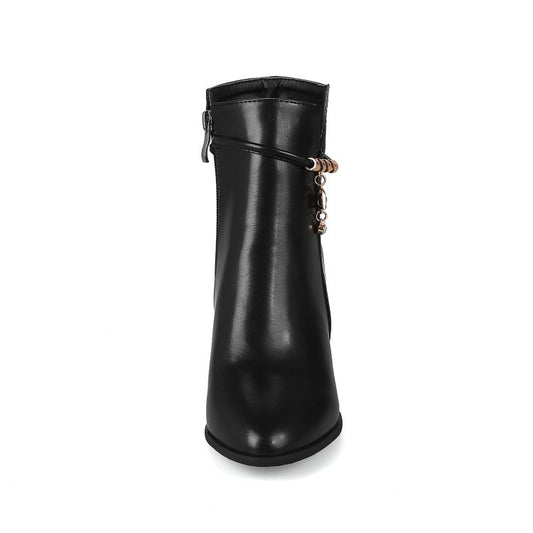 Pointed Toe Short Boots Plus Size Women Shoes 5467