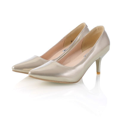 Patent Leather Pointed Toe High Heels Women Shoes 7080