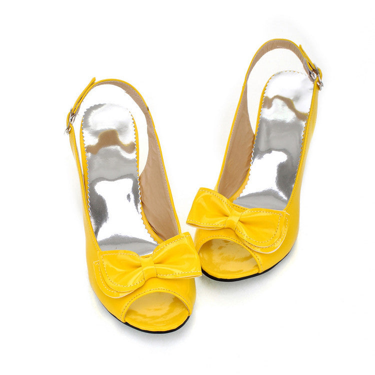 Women's Bowtie Slingbacks Sandals Dress Shoes for Summer 3982