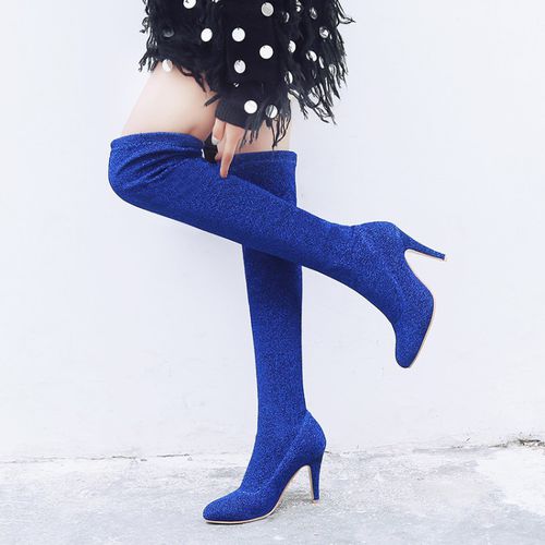 Women High Heels Thigh High Boots Stiletto Shoes