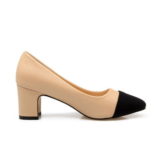 Ladies Pointed Toe Color Matching Women Pumps