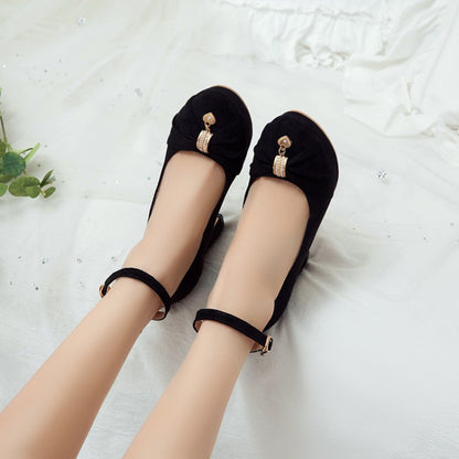 Women's Ankle Strap High Heels Platform Pumps