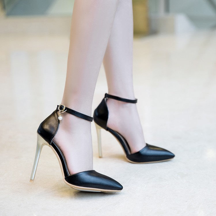 Women's Pointed Toe Buckle High Heel Stiletto Sandals