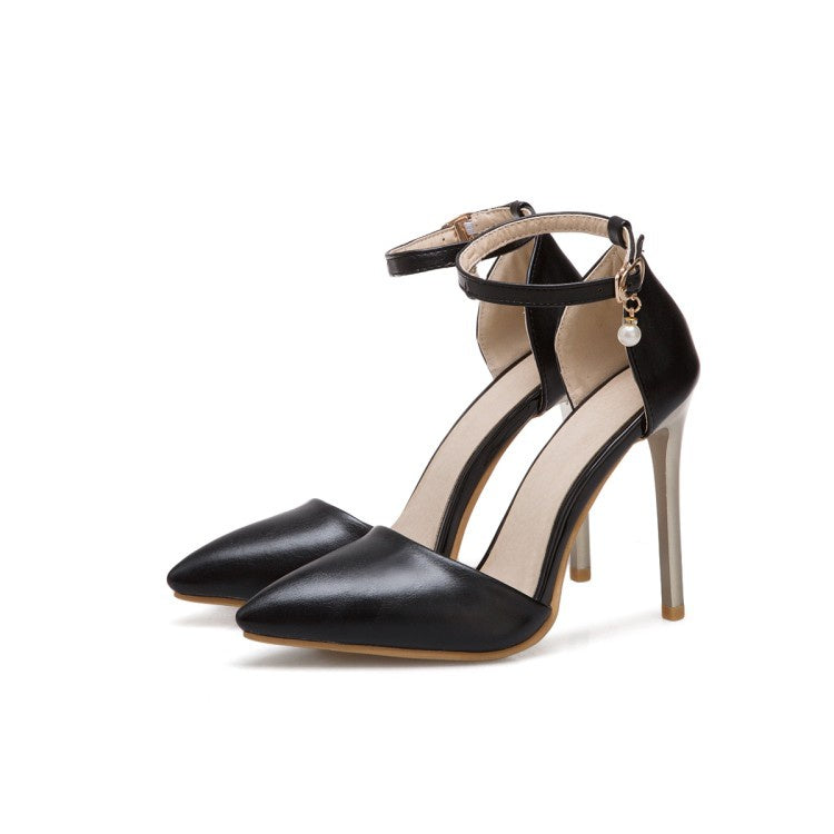 Women's Pointed Toe Buckle High Heel Stiletto Sandals