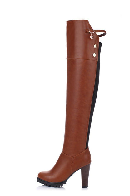 Women Zipper High Heel Over the Knee Boots