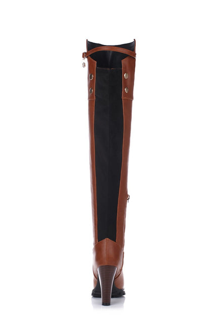 Women Zipper High Heel Over the Knee Boots