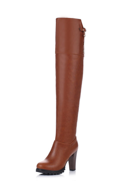 Women Zipper High Heel Over the Knee Boots