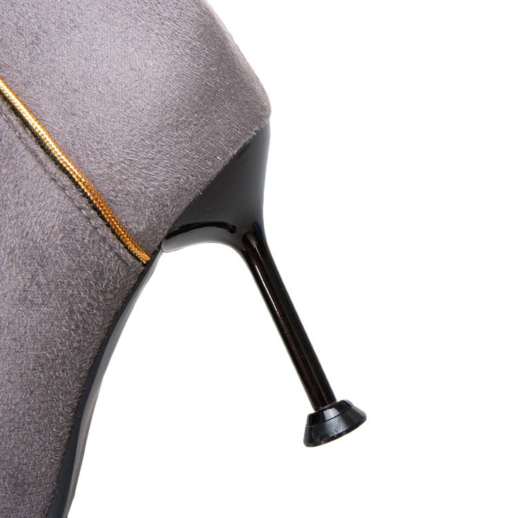 Women Pointed Toe Stiletto High Heel Ankle Boots