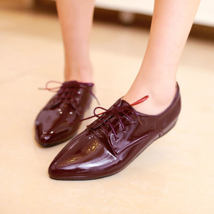 Women's Patent Leather Flats Shoes