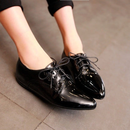 Women's Patent Leather Flats Shoes