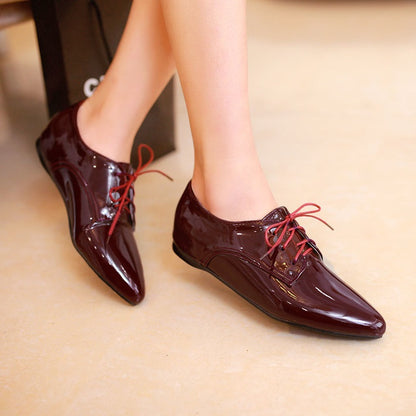 Women's Patent Leather Flats Shoes