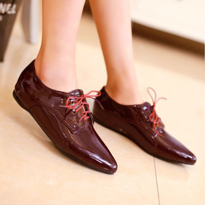 Women's Patent Leather Flats Shoes