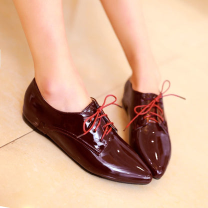 Women's Patent Leather Flats Shoes