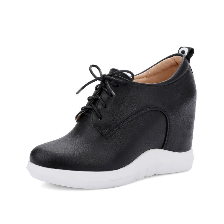 Women's Lace Up Platform Wedges Shoes