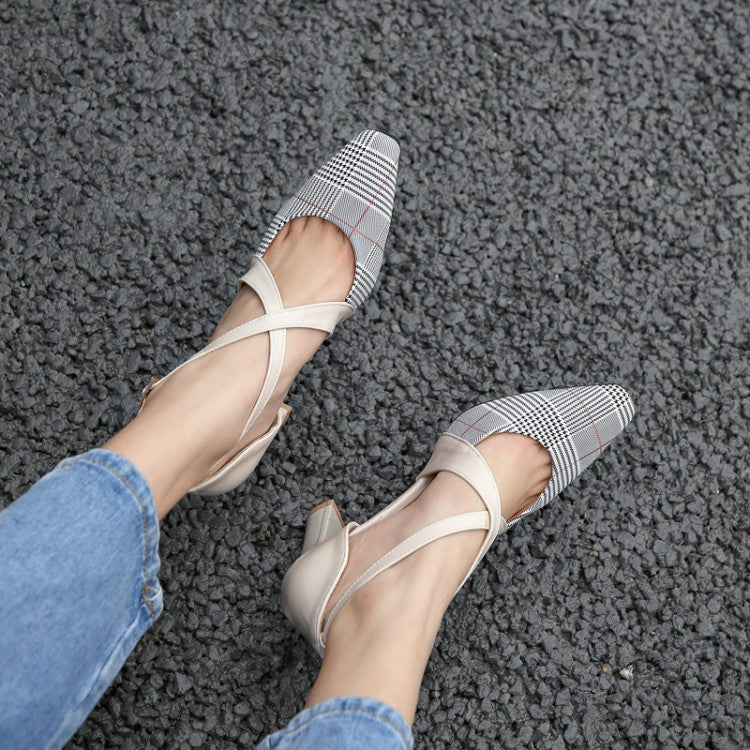 Women's Rhinestone High Heel Chunky Sandals